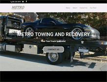 Tablet Screenshot of metrotowingandrecovery.com